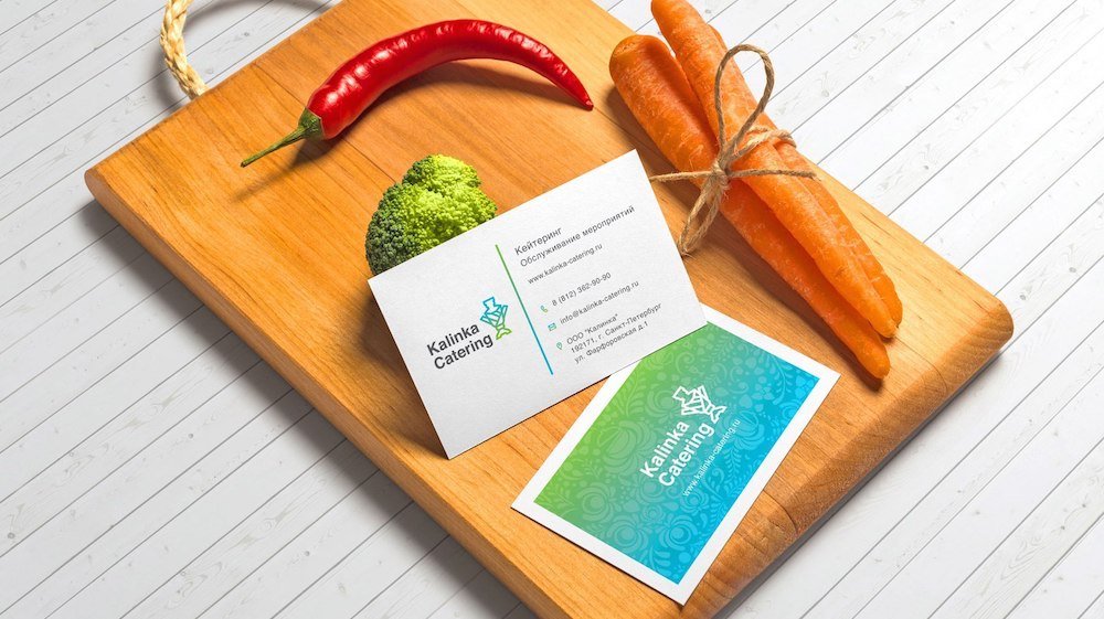 Branding and corporate identity of the catering company Kalinka Catering